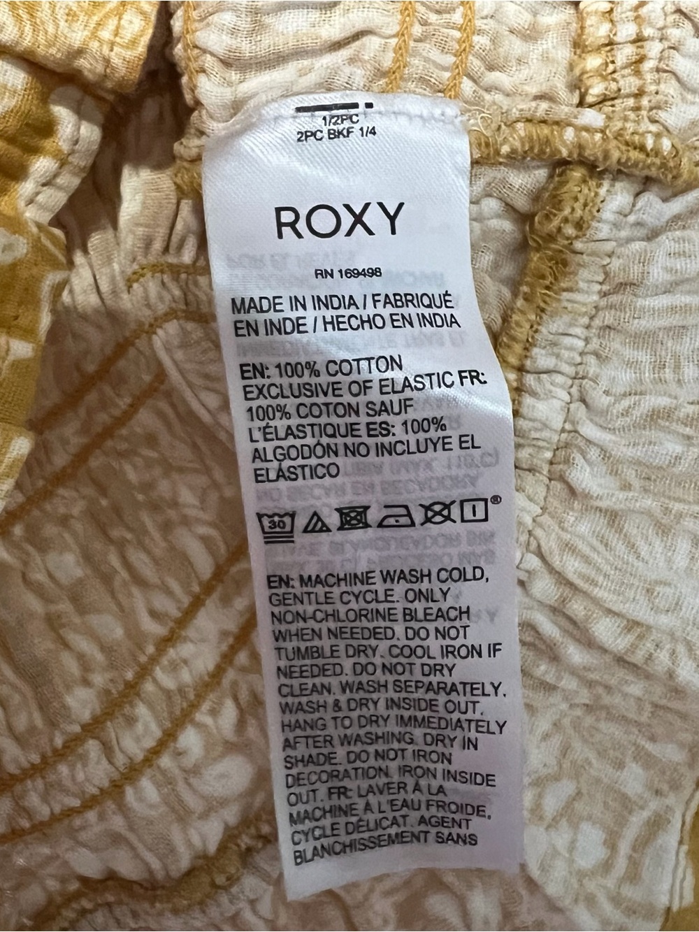 yellow roxy top - Picture 5 of 5